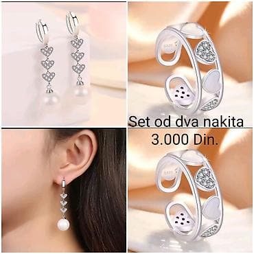 mini parfemi set: Elegantni posrebreni set od dva nakita sa žigom S925 od hirurskog — 2