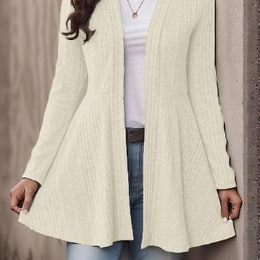 lidl dzemper: Ženski dugi kardigan bez kopčanja - Kroj: A-linija sa suptilnim — 3