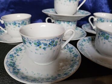 solje za caj: Solje nove za kafu,caj fena porcelan Nemacka 70te. Solje vece — 3
