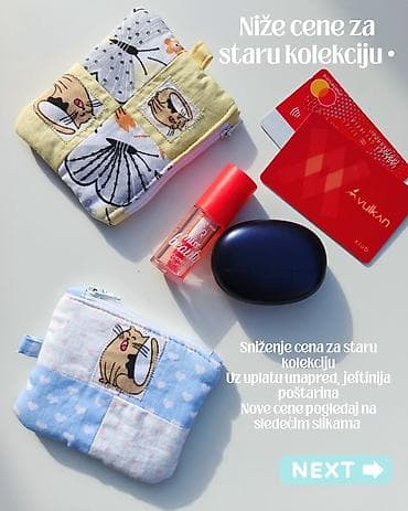 manual torbe cena: Ručno šiveni mini-neseseri/novčanici sa rajsferšlusom - „mačkasti“ — 1