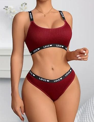 Ženska odeća: Ženski komplet donjeg veša – bralette i gaćice, vel. L - Dvodelni set — 5