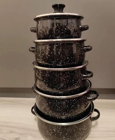 metalac šerpe: Elegantni SERPI crni emajl set – 5 delova ✨ Kuvanje sa stilom! — 2