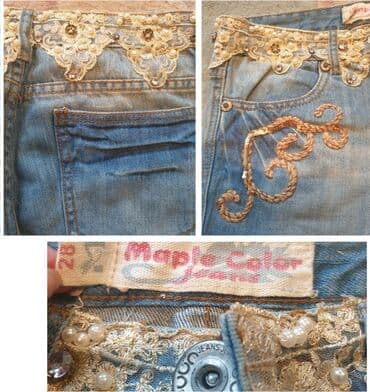 p. s. fashion kaputi: S (EU 36), Teksas, bоја - Svetloplava, Vez — 4
