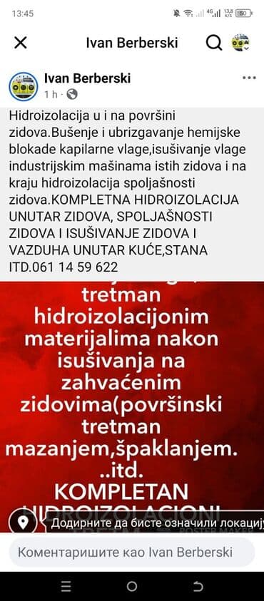 Šivenje i popravka odeće: Usluga: Iznajmljivanje profesionalnih mašina za izvlačenje vlage – — 14