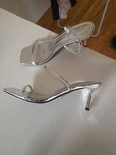 Slippers: Srebrne kožne sandale – Claudia Donatelli - Brend: Claudia Donatelli — 6