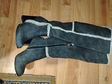 sandale bez boje: High boots, 36, color - Grey — 4