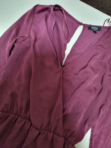 leprsave duge haljine: 9Fashion Woman S (EU 36), bоја - Bordo, Dugih rukava — 2