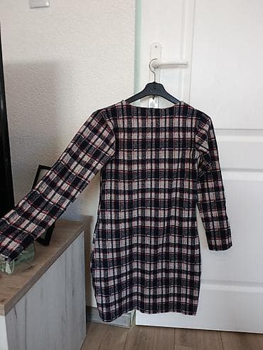 Venčanice i aksesoari: Ženska karirana haljina sa dugim rukavima - Kroj: ravna, blago — 2