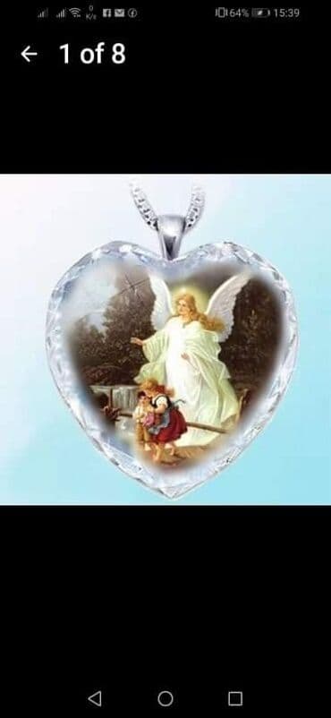 bele lanene haljine: Lanac s priveskom Beli andjeo i Isus
1000 din — 1