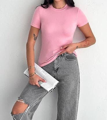 Majica kratak rukav sa elastinom. Roza,crvena,pink,svetlo