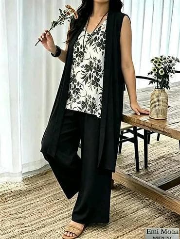 tigraste pantalone: Moda, 2XL, 3XL, 4XL, bоја - Crna — 1