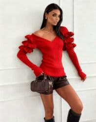 Sweatpants sets: Prelepi džemperčići sa karnerima Opis: - Elegantni ženski džemperi — 5