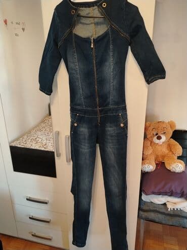 Ženski teksas kombinezon (jednodelni) - Materijal: teksas (denim)