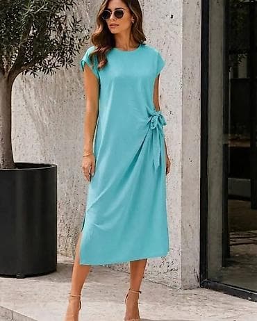 obuca za vodu pepco: Ženska midi haljina sa bočnim čvorom - Kroj: ravna silueta do — 2