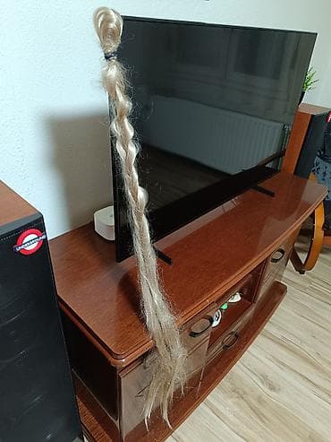 Perike i klipse: Prodajem rep,prelepe boje,plavo - sivi,dugačak 100 cm(imate slike — 5