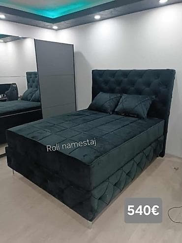 kolevka za bebe dexy co: Luksuzni tapacirani bračni krevet sa visokim uzglavljem - Dizajn — 7