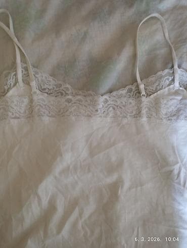 Women's Sweatsuits: Bela ženska potkošulja/top na bretele sa čipkom vl XL - Boja: bela - — 3