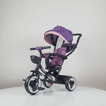 Kids' bicycles: Dečiji tricikl sa ručkom za roditelja i tendom 431 - — 2