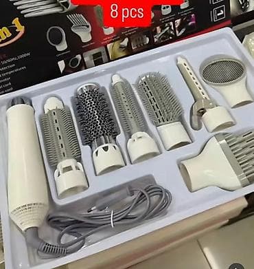 maska za iphone: Multifunkcionalna 8‑u‑1 četka/fen za kosu – set sa nastavcima Komplet — 1