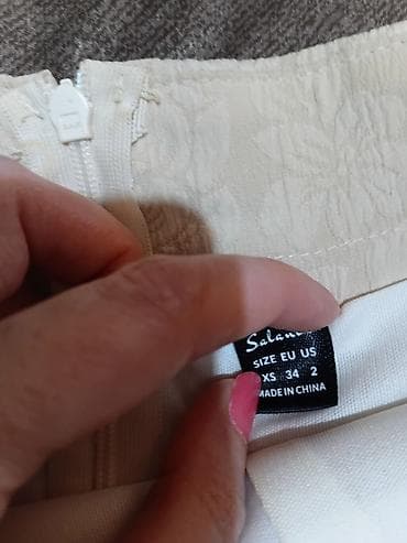 galileo muska odeca: Mini suknja sa čipkom – XS/S (EU 34, US 2) - Boja: bež/šampanj sa — 2