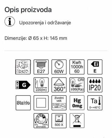 dekorativne sijalice: Šifra:48037 Brend: MITEA Lighting Artikal: Inkandescentna sijalica Tip — 3