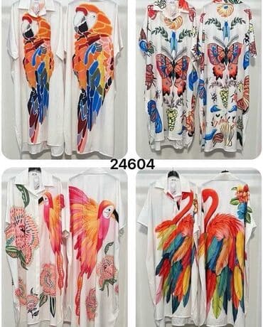 haljine secene ispod grudi: One size, color - Multicolored, Oversize, Short sleeves — 2