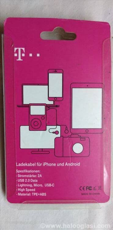 vakum aparat za mitisere: Privezak:kabl iPhone i Android-USB sa magnet.spajanjem,novo — 2