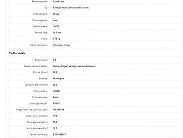 tester za kociono ulje: ZADNJA KOCIONA KLESTA ALFA ROMEO 147 1.9JTD | Novo! Novo! Novo! — 4