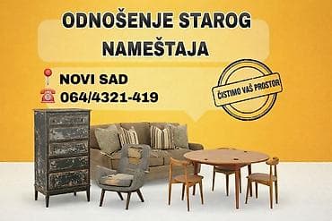 Odnosenje starog nepotrebnog kabastog namestaja - Novi Sad