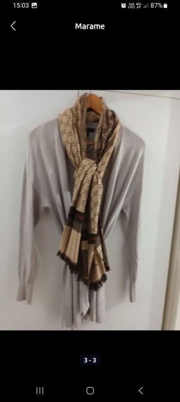 p.s esarpe: Gucci, Cotton, color - Brown — 1