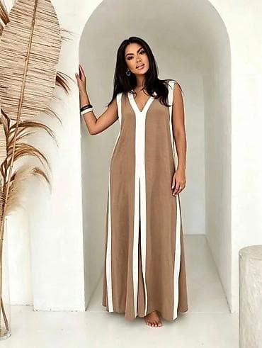 Haljine: Ženska maxi haljina bez rukava – elegantan letnji model - Kroj: duga — 3