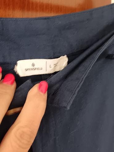 farmerke tregerice muske: Plave široke pantalone sa vezom – SPRINGFIELD, veličina L - Brend — 3