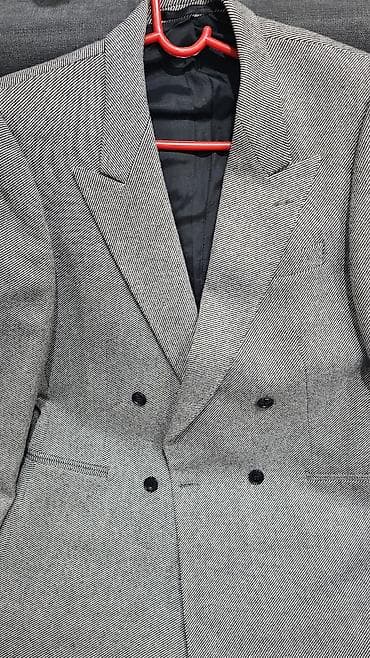 naocare za vid sa magnetom: Muški dvoredni sako Van Gils brend – siv sa sitnim dijagonalnim — 1