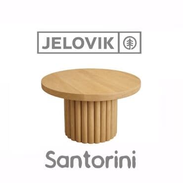 sto za devojcice: Klub sto Santorini ● Hrast puno drvo Prečnik 60 cm visina 40 cm . ● — 1