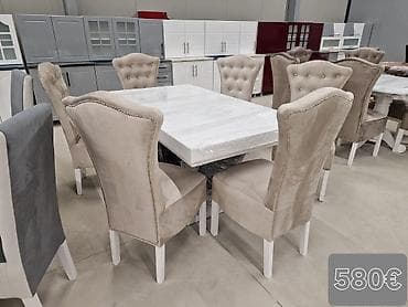 trpezarijske stolice krusevac cena: Trpezarijski set – sto sa 6 stolica - Moderan pravougaoni sto sa — 6