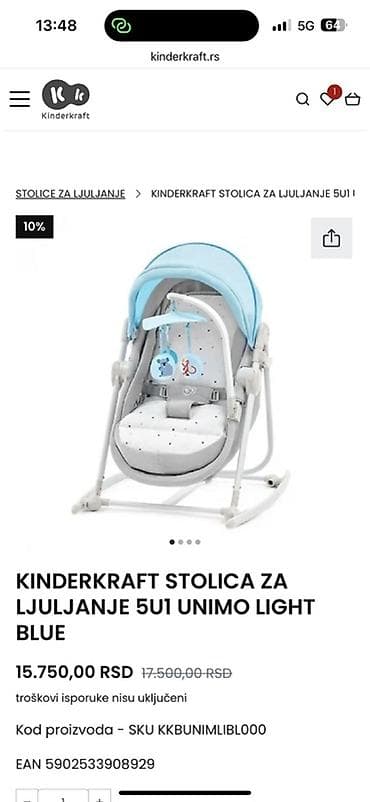 telefon igracka za decu: KINDERKRAFT UNIMO UP 5u1 Kinderkraft UNIMO stolica za ljuljanje je — 1