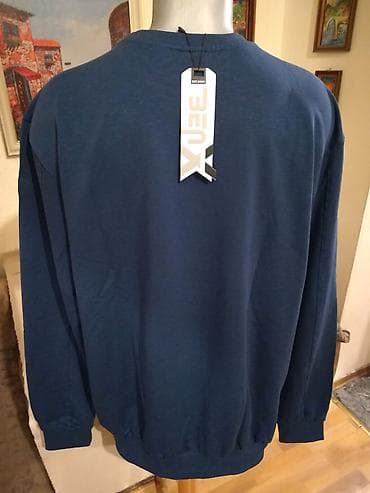 harmonikas sa kacketom: Novi muski pamucni duks Benx u velikom broju Plavi 5XL. Novopazarski — 4