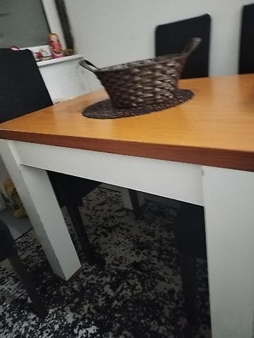 stocici za decu: Trpezarijski sto, moderan pravougaoni dizajn. - Materijal: radna — 4