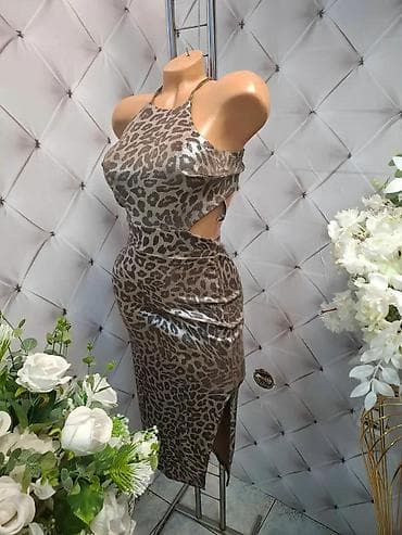 neobicne haljine slike: ATRAKTIVNE LEOPARD HALJINE SA OTVORENIM LEĐIMA I ŠLICEM Istaknite — 3