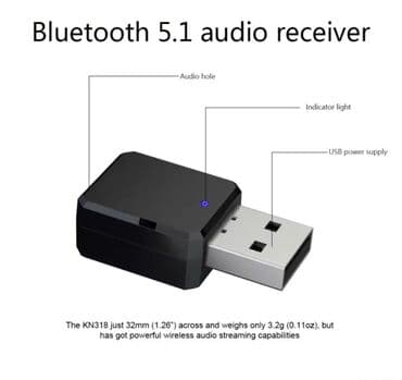 gps lokator bez sim kartice: Hands free Bluetooth Aux USB audio prijemnik Bluetooth 5.1 audio — 18
