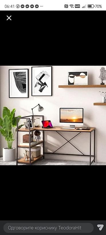 Radni sto sa bočnim policama – industrijski dizajn - Materijal