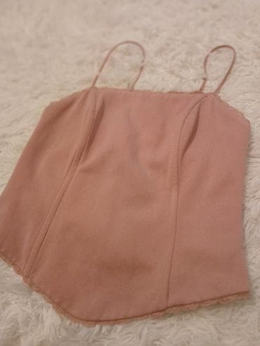 letnja obuca zenska: Dvodelni komplet u boji pudera/roze: - Gornji deo: korzet-top sa — 2