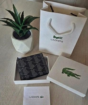 iqos saveti: Lacoste muški novčanik - Materijal: crna prirodna koža sa glatkom — 1