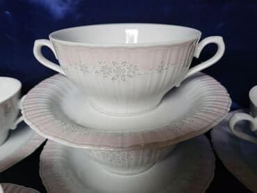 silikonski set za kuhinju: Cinije za supe,corbe itd.Eschenbach porcelan Bavaria 1960g+. Cinije 6 — 5
