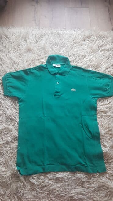 majice sa uv zaštitom: Majica na kratke rukave, S, Lacoste, bоја - Zelena, Pamuk — 1