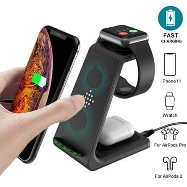šporeti sa ravnom pločom: Original INDUKCIONI WIRELESS BEZICNI PUNJAC SA 3U1 NAPREDNOM SMART — 2