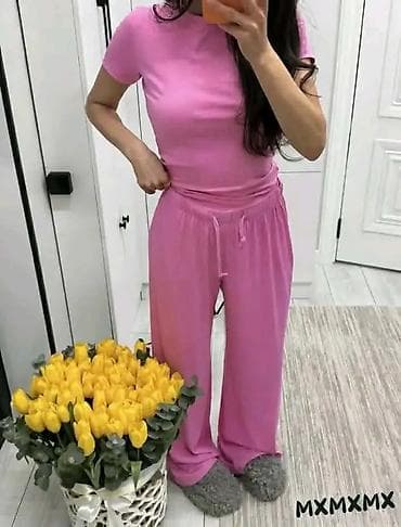 bole majice: Ženski komplet za svaki dan – majica kratkih rukava + široke Pantalone — 3