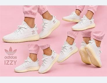 Adidas IZZY patike – bele, niskog profila, sa mrežastim (knit)