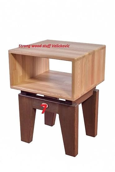 ormar za odecu: Drvena noćna komoda – masiv, ručni rad - Materijal: puno drvo — 1