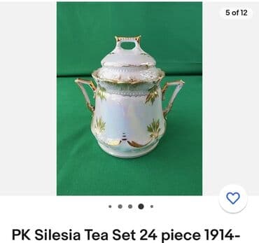 zemljane posude: Bombonijera 1914 do 1918g. porcelan,sedef glazura. Bombonijera je — 15
